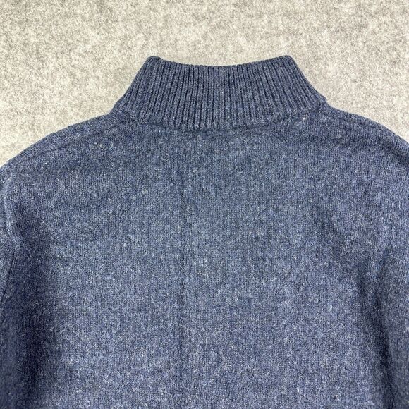 Meadows Filbert Knit Wool Sweater Womens 2 Blue Floral Embroidered Chunky Crop - Picture 6 of 12